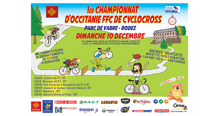 1er Championnat d'Occitanie Cyclocross FFC le 10 12 2017