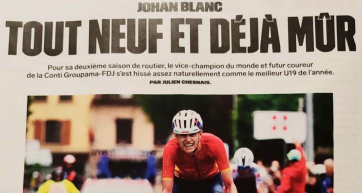 Johan Blanc article vélo magazine